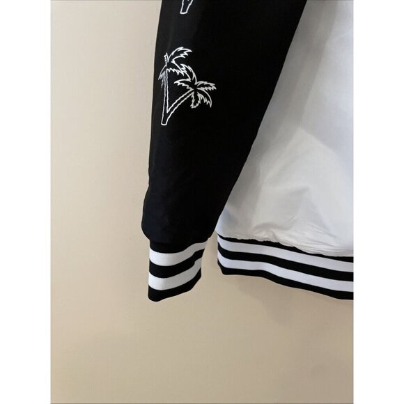 Vintage Y2K  rue21 Satin Varsity Jacket Size Medium White Los Angelos California - Picture 5 of 16